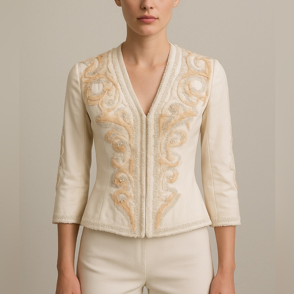 Carolina Herrera Jacket Embellished Appliqué